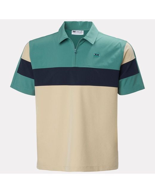 Levante Quick Dry Half-Zip Short Sleeve Verde di Helly Hansen in Green da Uomo