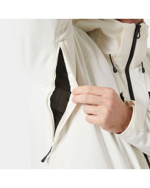 Helly Hansen White Juniper 3.0 H2Flow Warm Ski Jacket for men