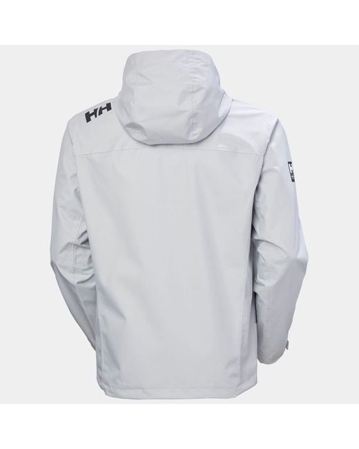 Helly Hansen Gray Crew Hooded Jacket 2.0 for men