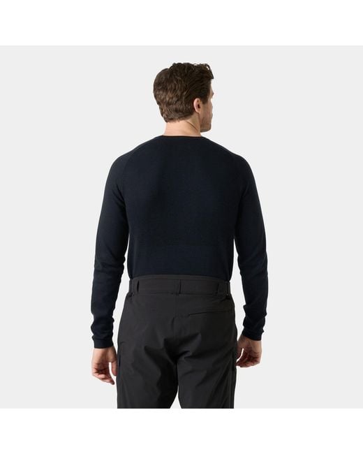 Helly Hansen Blue Lifa Merino Knitevo Crew for men