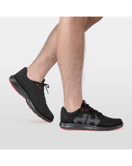 Helly Hansen Black Ahiga V4 Hydropower Lightweight Deck Sneakers for men
