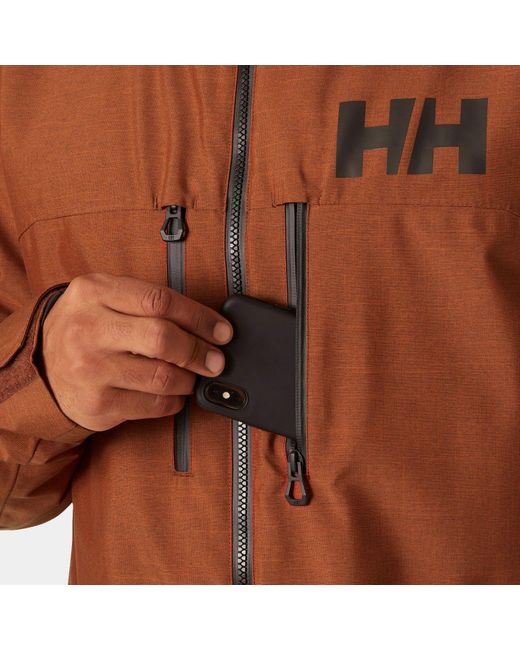 Giacca Da Sci Impermeabile Garibaldi 2.0 Uomo Rosso di Helly Hansen in Brown da Uomo