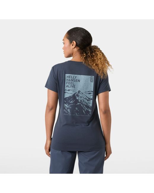 Helly Hansen Blue Skog Recycled Graphic Jersey Tshirt