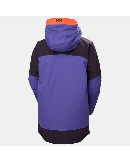 Helly Hansen Purple Powchaser Asymmetric Ski Jacket