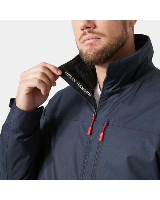 Helly Hansen Blue Crew Hooded Pile Jacket for men