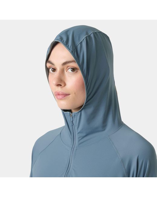 Helly Hansen Blue Shine Solen Half-Zip Sun Hoodie
