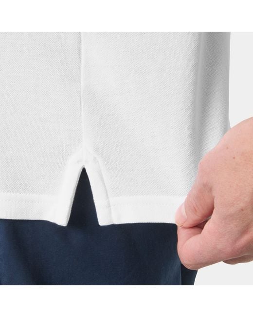 Helly Hansen White Elba Fitted Polo for men