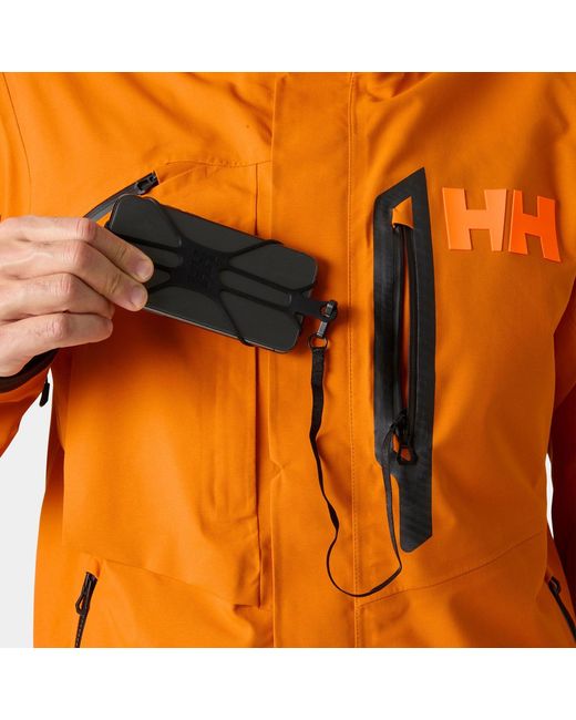 Helly Hansen Orange Sogn Patrol Shell Jacket for men