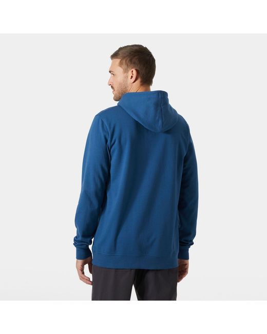 Helly Hansen Blue Nord Graphic Pull Over Hoodie for men