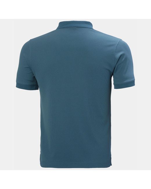 Helly Hansen Blue Driftline Quick-Dry Performance Polo for men