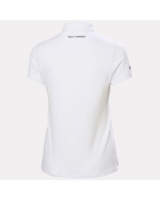 Helly Hansen White Crew Polo Pique