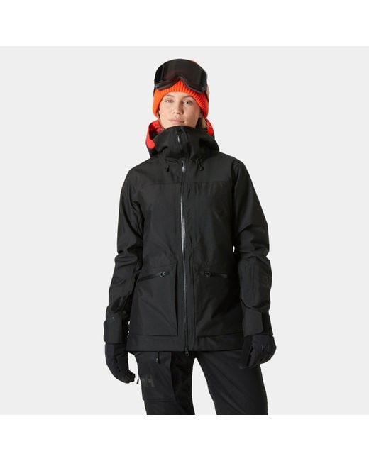 Helly Hansen Black Powderqueen 3.0 Durable Ski Jacket