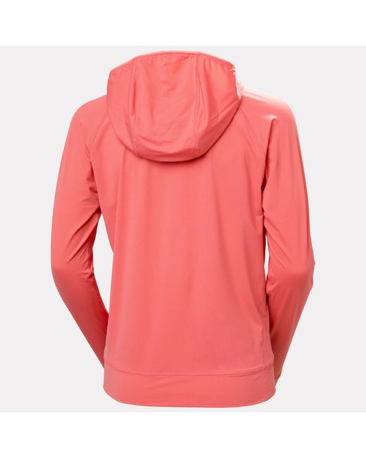 Helly Hansen Red Shine Solen Half-Zip Sun Hoodie