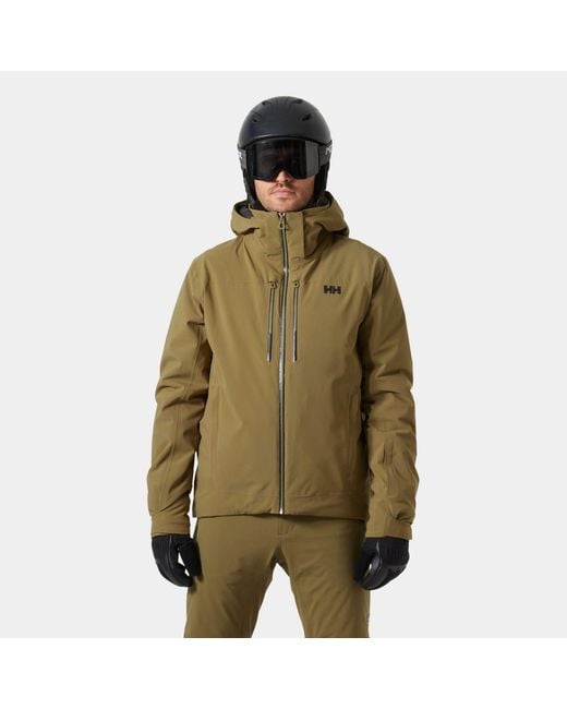 Helly Hansen Green Alpha Lifaloft Lightweight Ski Jacket for men