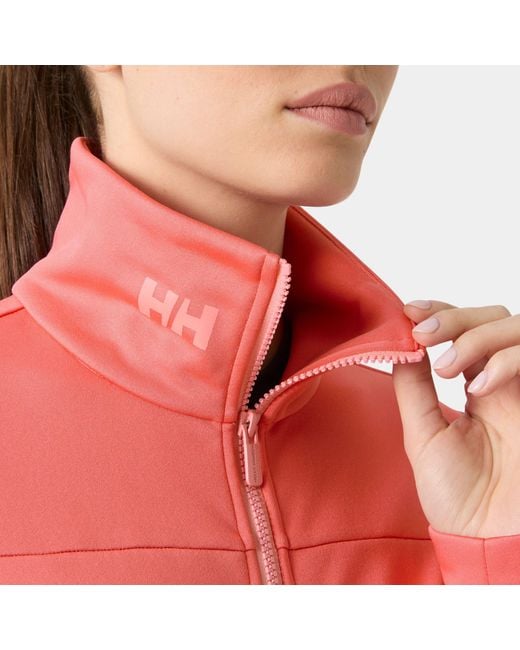Helly Hansen Red Crew Smooth Slickface Fleece Jacket