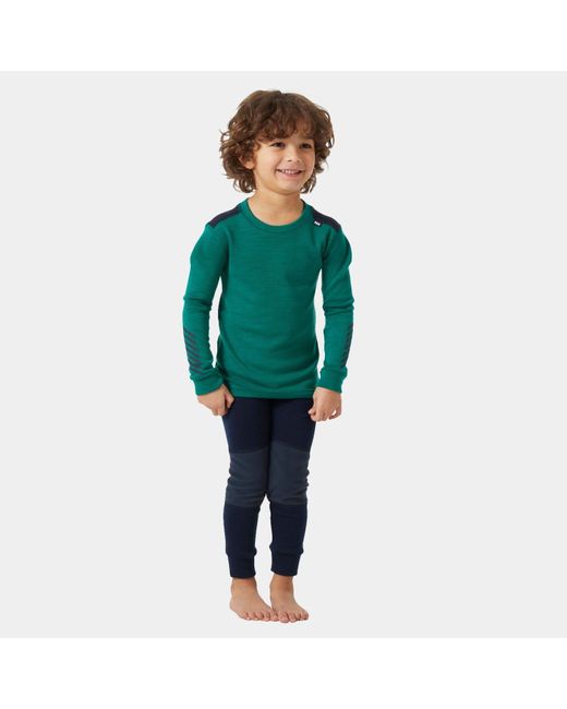 Lifa Merino Wool Base Layer Set Niño Helly Hansen de color Green