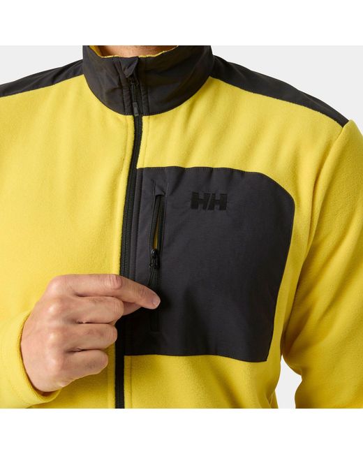 Helly Hansen Yellow Daybreaker Block Microfleece Jacket for men