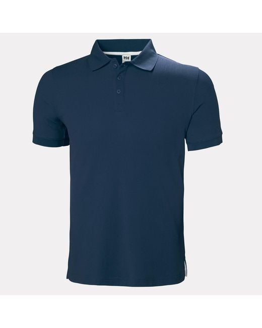 Helly Hansen Blue Crewline Quick-Dry Performance Polo for men