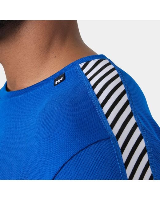 Helly Hansen Blue Hh Lifa Quick-Dry Baselayer Tshirt for men