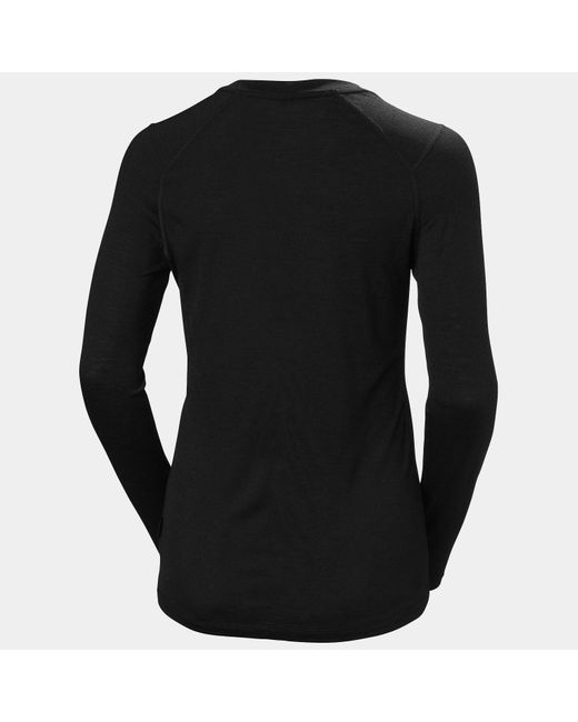 Helly Hansen Black Hh Durawool Crew Long Sleeve