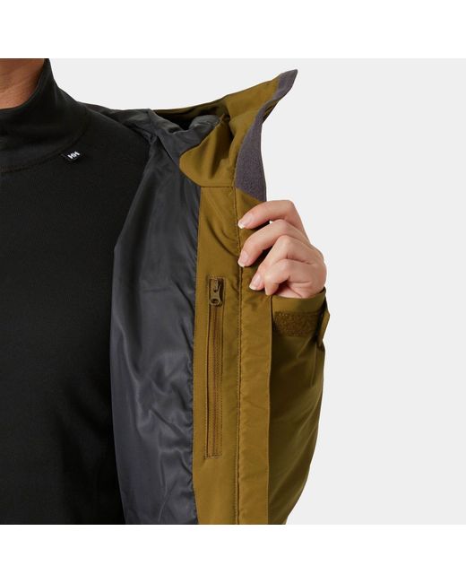 Helly Hansen Green Nora Short Puffy Ski Jacket Brown