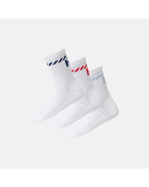 Helly Hansen White Cotton Sport Socks 3Pk