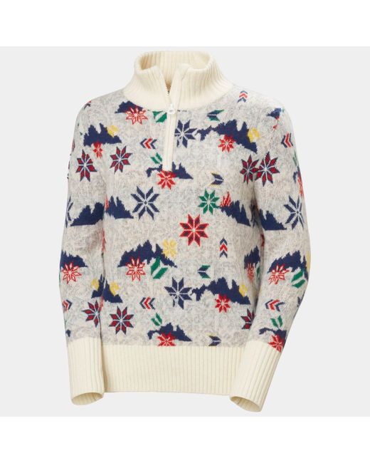 Arctic Ocean Iceland Wool Knit Felpa Bianco di Helly Hansen in Gray da Uomo