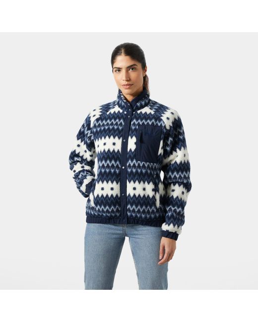 Helly Hansen Blue Imperial Printed Pile Snap