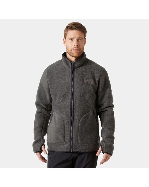 Helly Hansen Gray Panorama Pile Midlayer Jacket for men