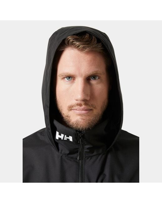 Helly Hansen Black Crew Hooded Jacket 2.0 for men
