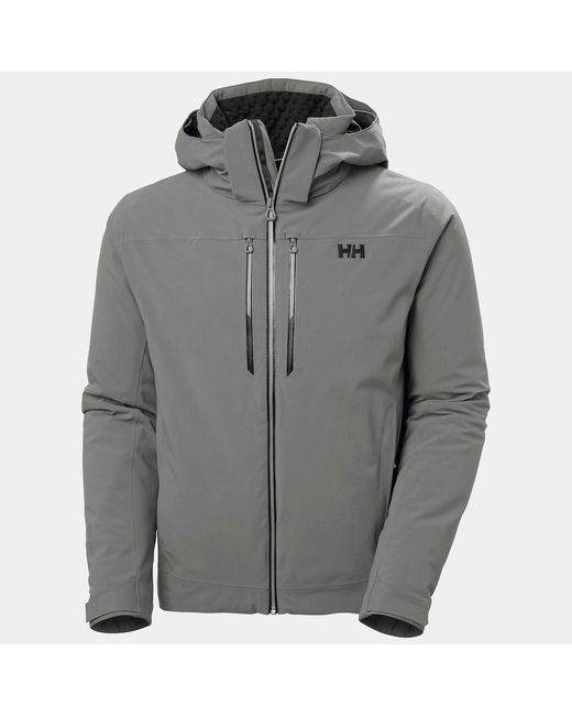 Helly Hansen Gray Alpha Lifaloft Lightweight Ski Jacket for men