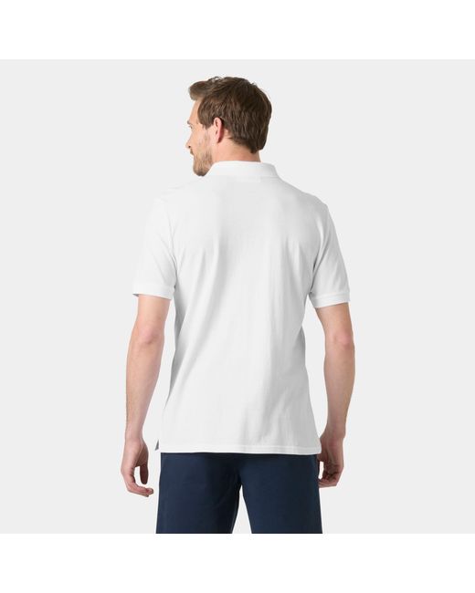 Helly Hansen White Elba Fitted Polo for men
