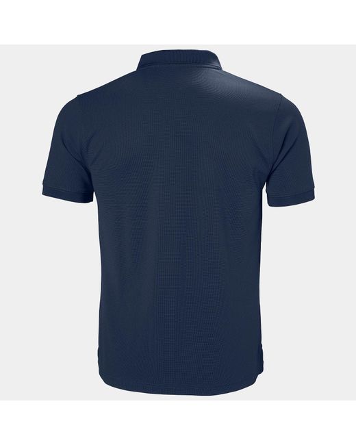 Helly Hansen Blue Driftline Quick-Dry Performance Polo for men