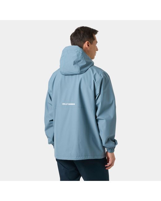 Helly Hansen Blue Sandoy Rain Jacket for men