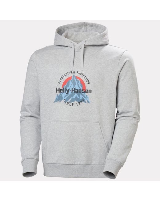 Helly Hansen Gray Core Graphic Hoodie for men