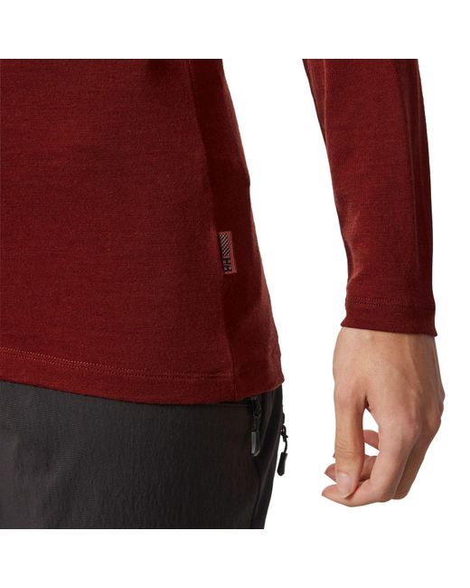 Helly Hansen Red Durawool Crew Long Sleeve