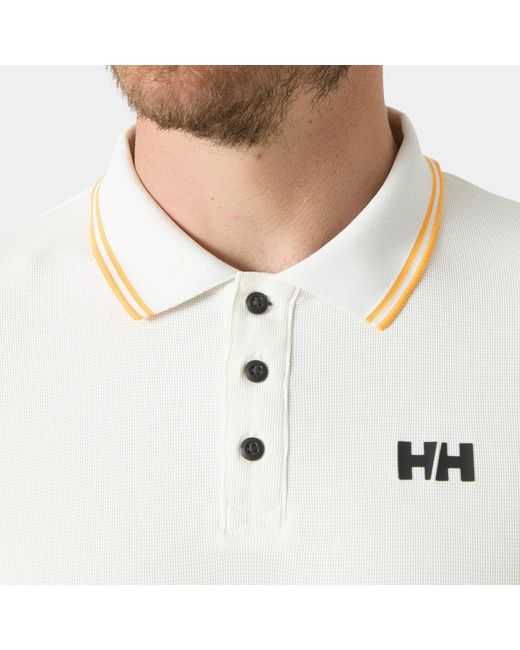 Helly Hansen White Kos Marine Quick-Dry Polo for men