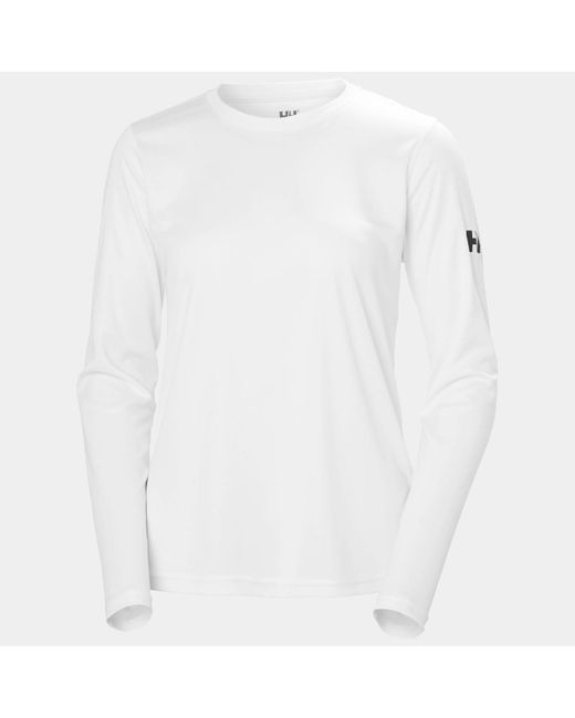 Helly Hansen White Tech Crew Long Sleeve 2.0