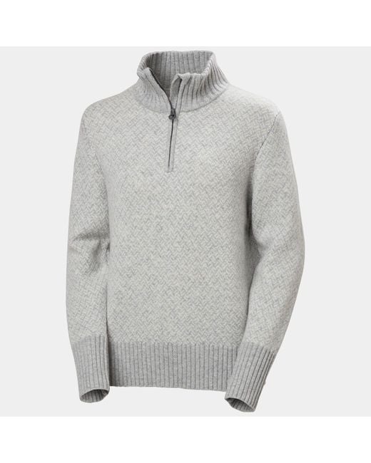 Arctic Ocean Iceland Wool Knit Felpa Grigio di Helly Hansen in Gray