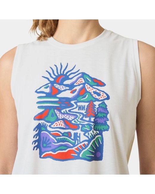 Helly Hansen Blue Skog Graphic Tank Top