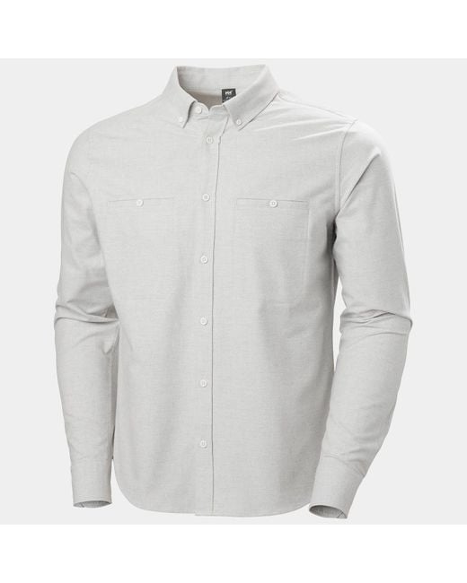 Helly Hansen Gray Organic Cotton Flannel Shirt for men