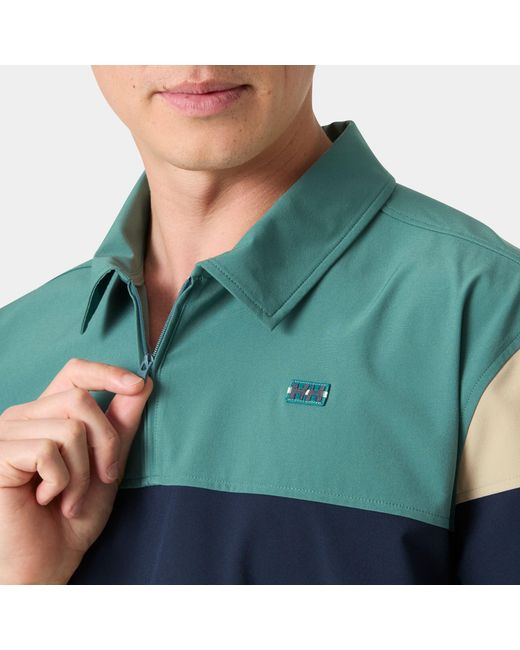 Levante Quick Dry Half-Zip Short Sleeve Verde di Helly Hansen in Green da Uomo