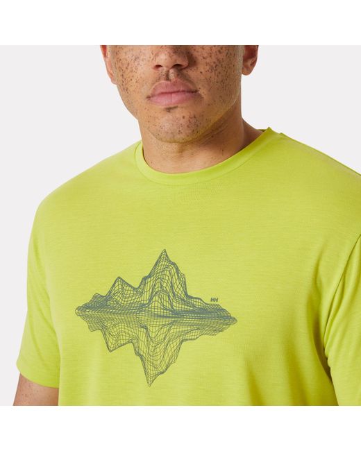 Helly Hansen Green Skog Recycled Graphic T-Shirt for men