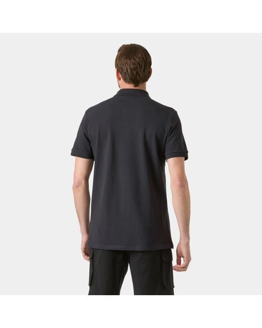 Helly Hansen Black Crew Polo Pique for men