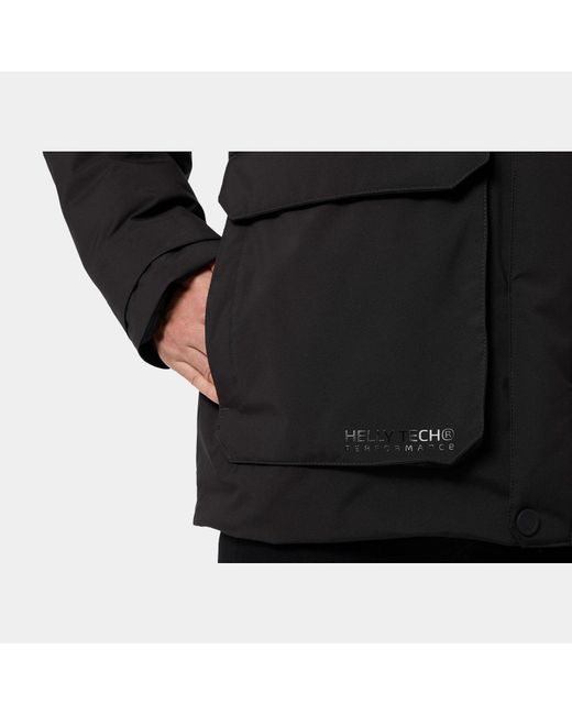 Helly Hansen Black Reine Winter Parka for men