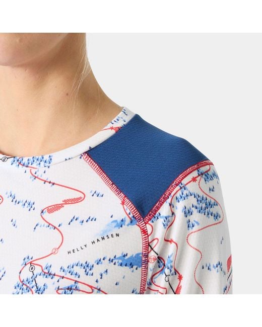 Lifa Active Crew Base Layer Mujer Helly Hansen de color Blue