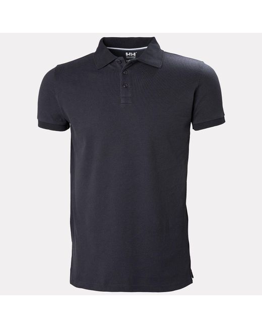 Helly Hansen Blue Crew Cotton Pique Quick-Dry Polo Shirt for men