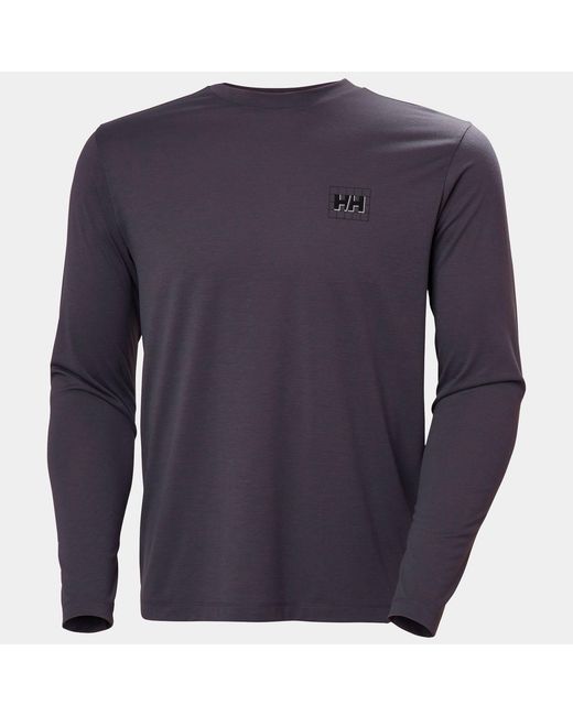 Helly Hansen Blue Skog Graphic Long Sleeve Tee for men