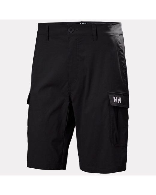 Helly Hansen Black Hh Quick Dry Cargo Shorts 11" for men