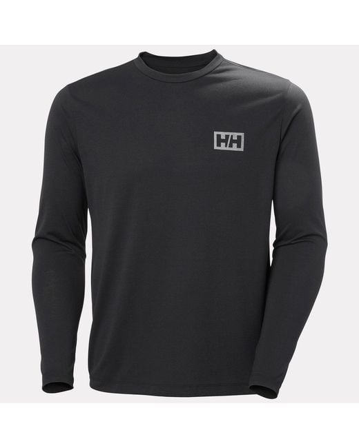 Helly Hansen Black Skog Graphic Long Sleeve Tee for men